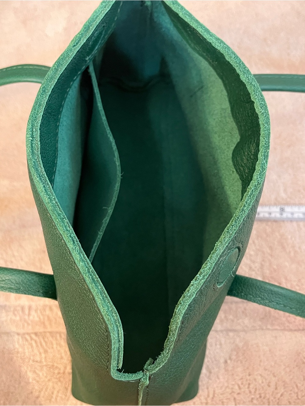 Portland Leather Goods Amelie Bacalar Deep Green Shoulder Bag NWOT - Picture 7 of 8